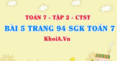 Bài 5 trang 94 SGK Toán 7 Tập 2 Chân trời sáng tạo